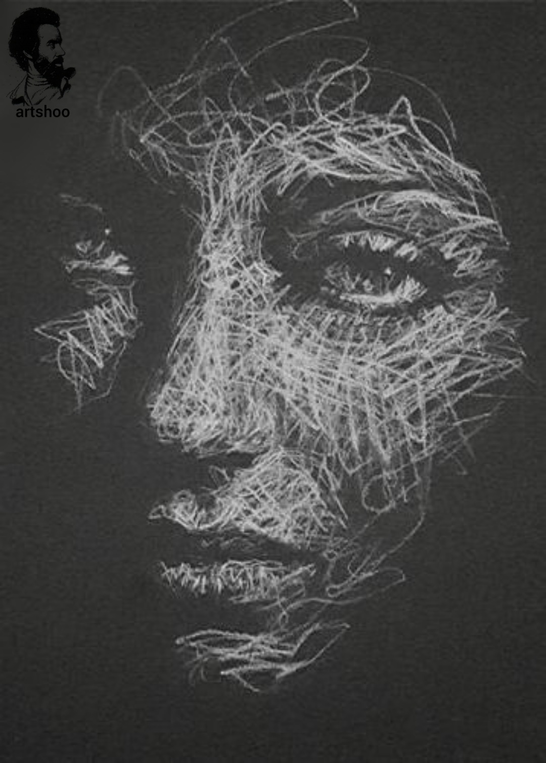 سیاه قلم مدل مداد سفید